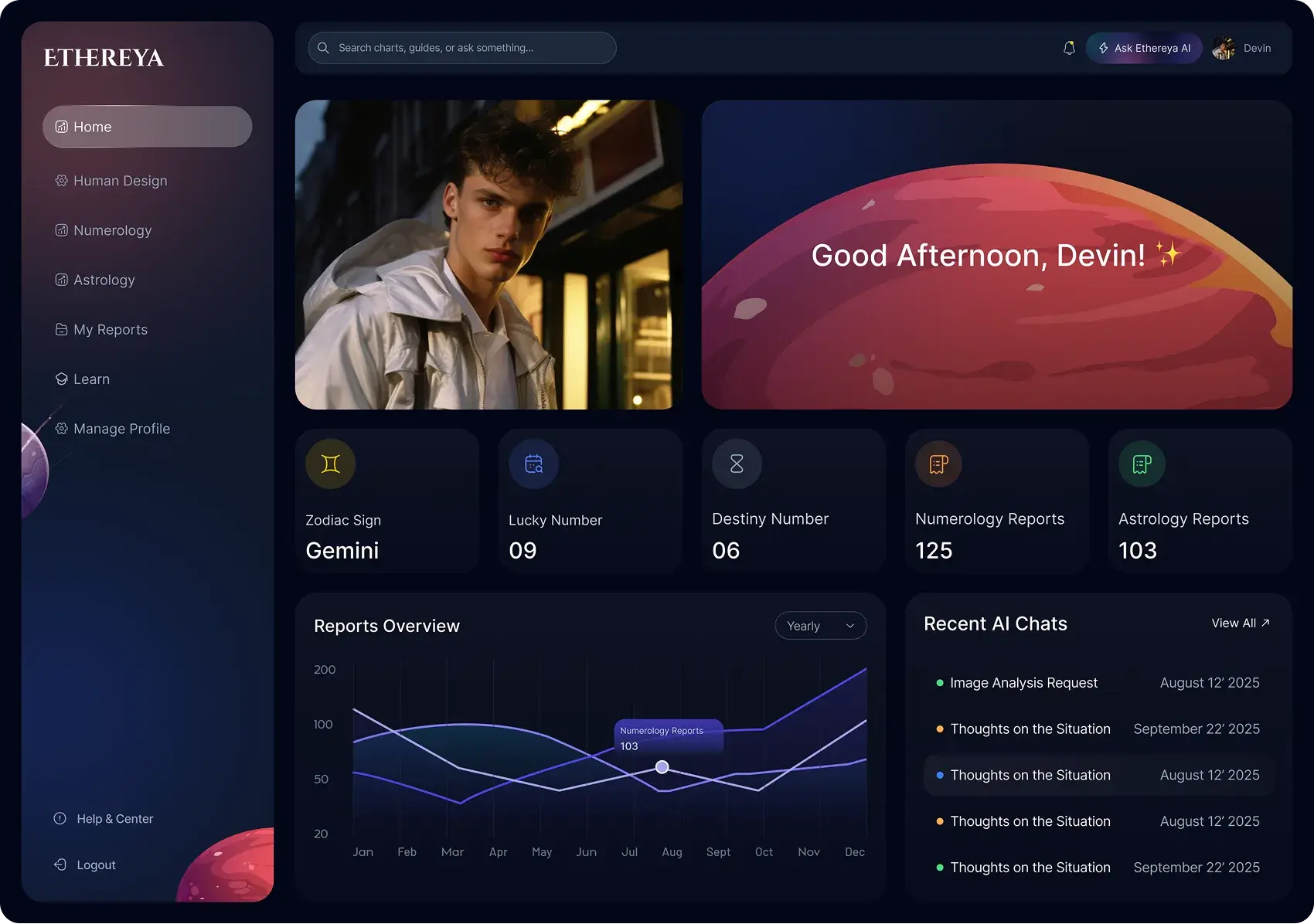 Ethereya signup interface
