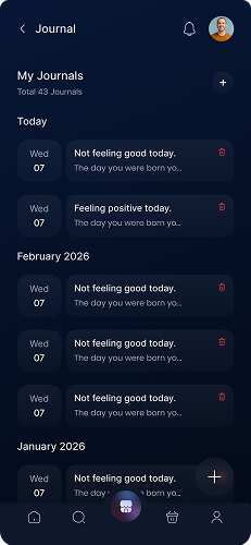 Ethereya AI journal screen