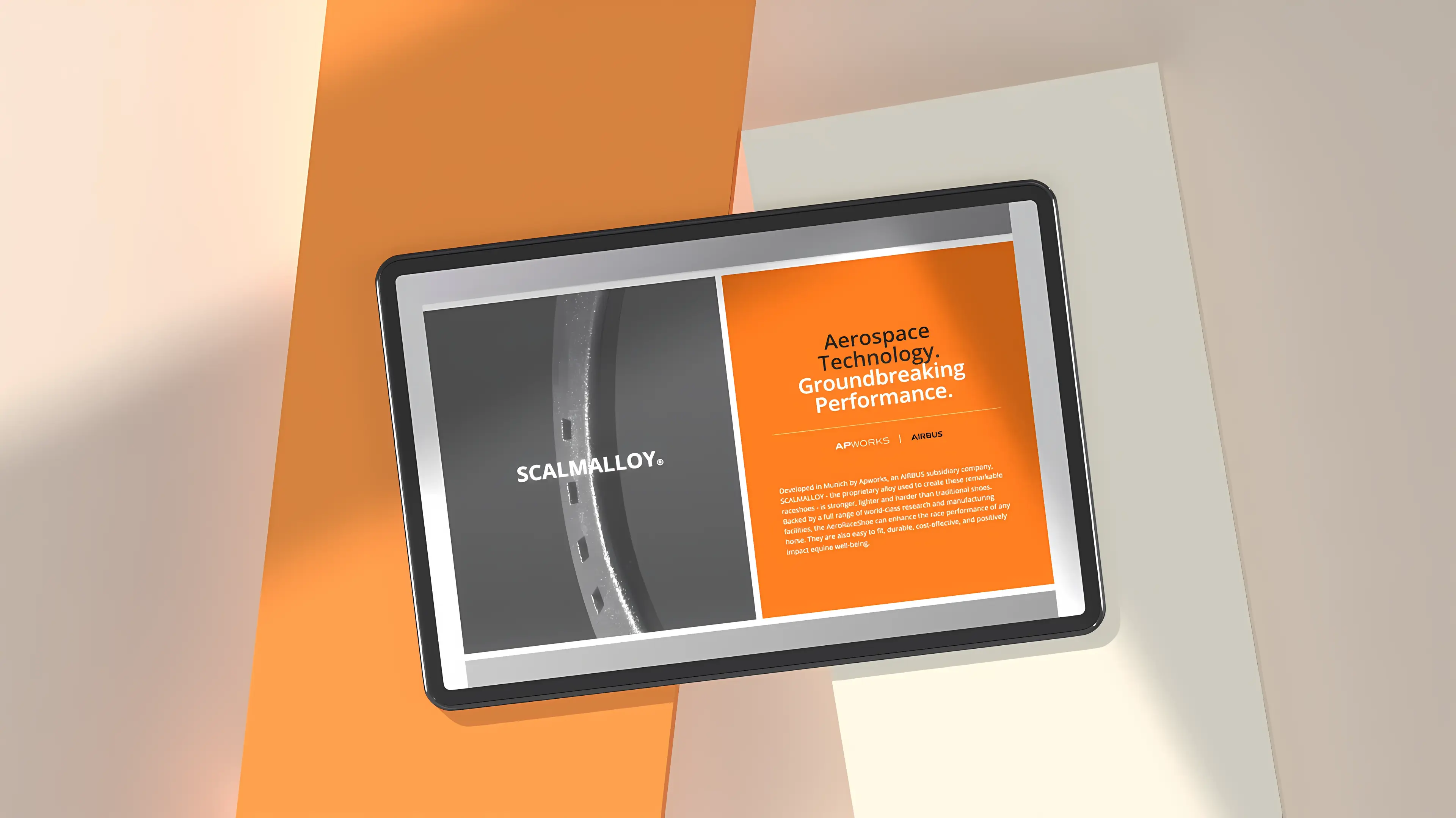 AeroRaceShoes tablet product presentation large view